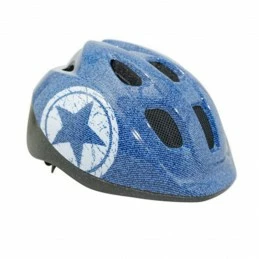 Marque Casque Vélo Enfant Polisport® Blue Jeans - Bleu -Vélos Vtt Soldes casque velo enfant bebe polisport junior bleu jeans taille 52 56cm avec molette vendu sur carte