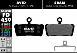 Galfer E-bike Plaquettes De Frein Sram Guide / Avid Xo Trai
