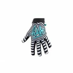 Marque Gants Vélo Fuse® Omega Sonar - Noir/Blanc/Turquoise