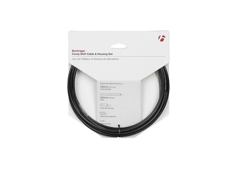 Bontrager Comp 4mm Shift Cable / Boîtier Set Noir 1 Bontrager Comp 4mm Shift Cable / Boîtier Set Noir