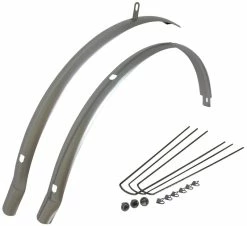 Jeu De Garde-boue Curana C-lite2 700c X 45 Mm. Argent Poli