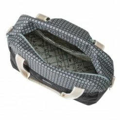 Marque Sacoche De Vélo Basil® Boheme - Gris -Vélos Vtt Soldes sac velo basil boheme 18l noircreme fixation rapide 1 4