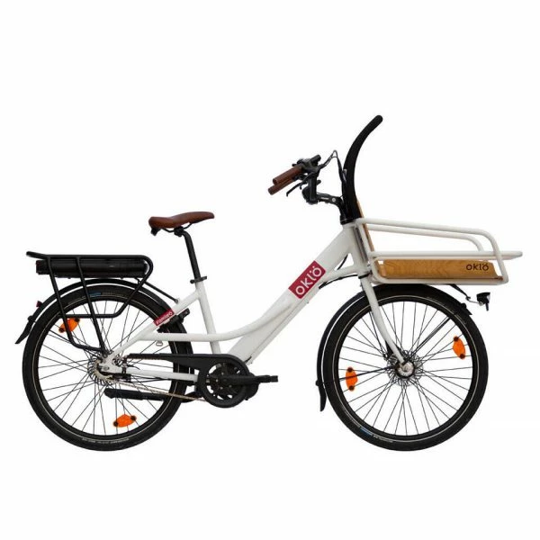 VÉLO CARGO COMPACT ÉLECTRIQUE - FAMILÉÖ 3 VITESSES BLANC 1 VÉLO CARGO COMPACT ÉLECTRIQUE - FAMILÉÖ 3 VITESSES BLANC
