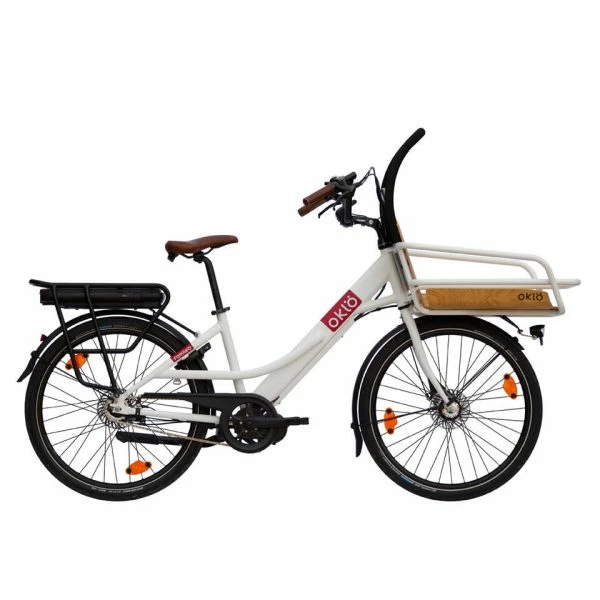 VÉLO CARGO COMPACT ÉLECTRIQUE - FAMILÉÖ 7 VITESSES BLANC 1 VÉLO CARGO COMPACT ÉLECTRIQUE - FAMILÉÖ 7 VITESSES BLANC