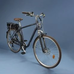 VELO DE VILLE ELECTRIQUE ELOPS 900 CADRE HAUT BLEU MARINE -Vélos Vtt Soldes velo de ville electrique elops 900 cadre haut bleu marine 5 600x600 1