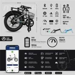 VÉLO ÉLECTRIQUE PLIANT 20" SMARTBIKE - LEGEND MONZA 14AH ARGENT -Vélos Vtt Soldes velo electrique pliant 20 smartbike legend monza 14ah argent 4 600x600 1