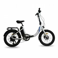 VÉLO PLIANT ÉLECTRIQUE MINI NOIR 20" -Vélos Vtt Soldes velo pliant electrique mini blanc 20 600x600 2