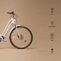 VÉLO VILLE ÉLECTRIQUE CONNECTÉ ELOPS 920 E CONNECT LF BLANC -Vélos Vtt Soldes velo ville electrique connecte elops 920 e connect lf blanc 3 600x600 1