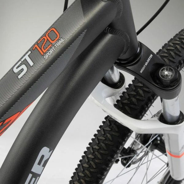 VÉLO VTT ST 120 GRIS ORANGE 27,5" 8 VÉLO VTT ST 120 GRIS ORANGE 27,5" – Image 8