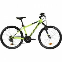 VTT ENFANT ROCKRIDER ST 500 24 POUCES 9-12 ANS JAUNE FLUO