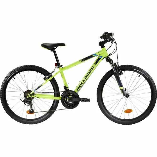 VTT ENFANT ROCKRIDER ST 500 24 POUCES 9-12 ANS JAUNE FLUO 1 VTT ENFANT ROCKRIDER ST 500 24 POUCES 9-12 ANS JAUNE FLUO